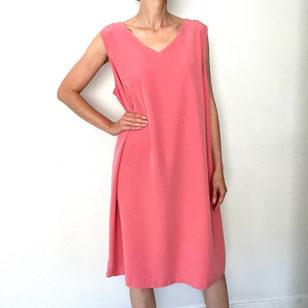DRESS BARN Salmon Sleeveless Flowy Maxi Dress